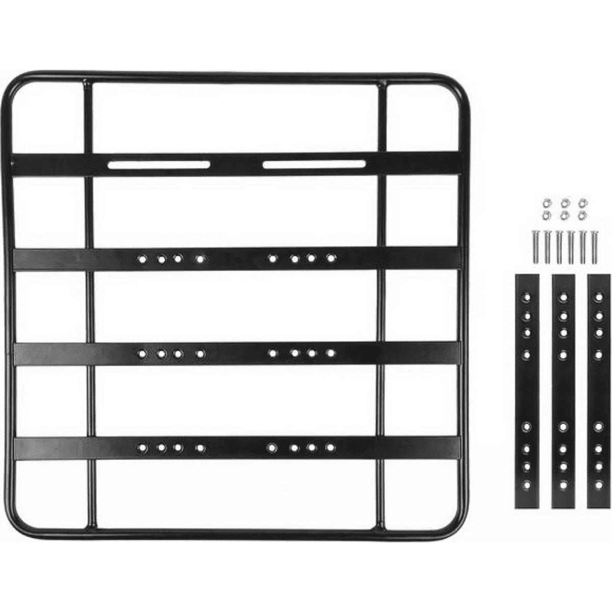 0887539026776 - Racky Basisplatte aus schwarzem Aluminium 400x400mm mit Montageset