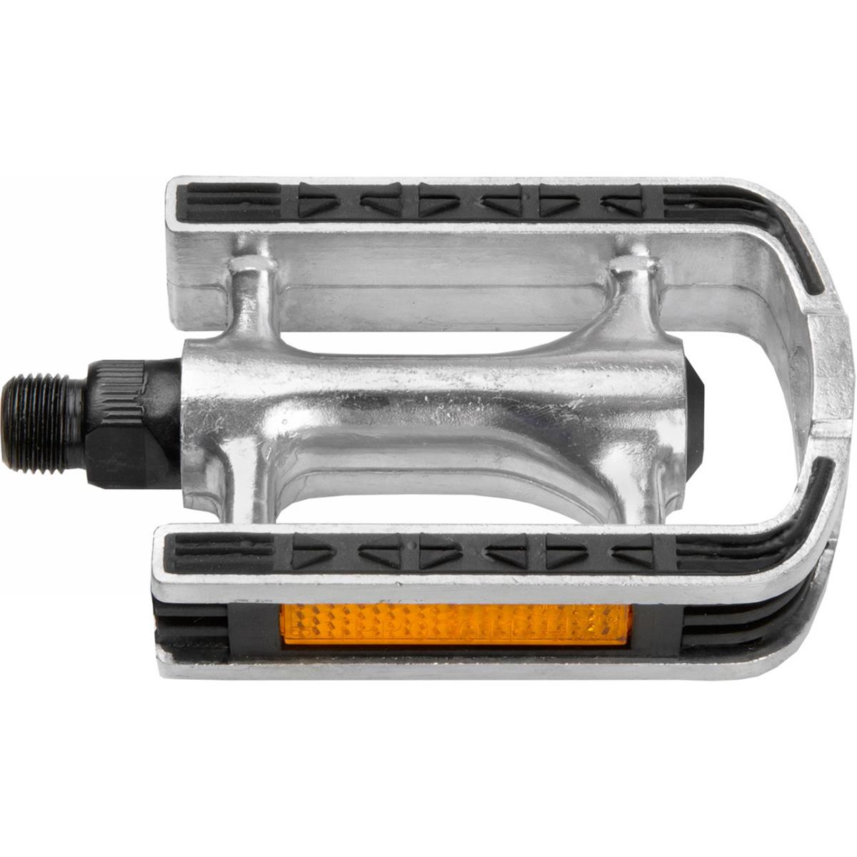 0887539035228 - Rutschfester Steady A8 Aluminium Pedal Silber mit Gummi und Reflektor 95x70 mm 0887539035228 - Rutschfester Steady A8 Aluminium Pedal Silber mit Gummi und Reflektor 95x70 mm