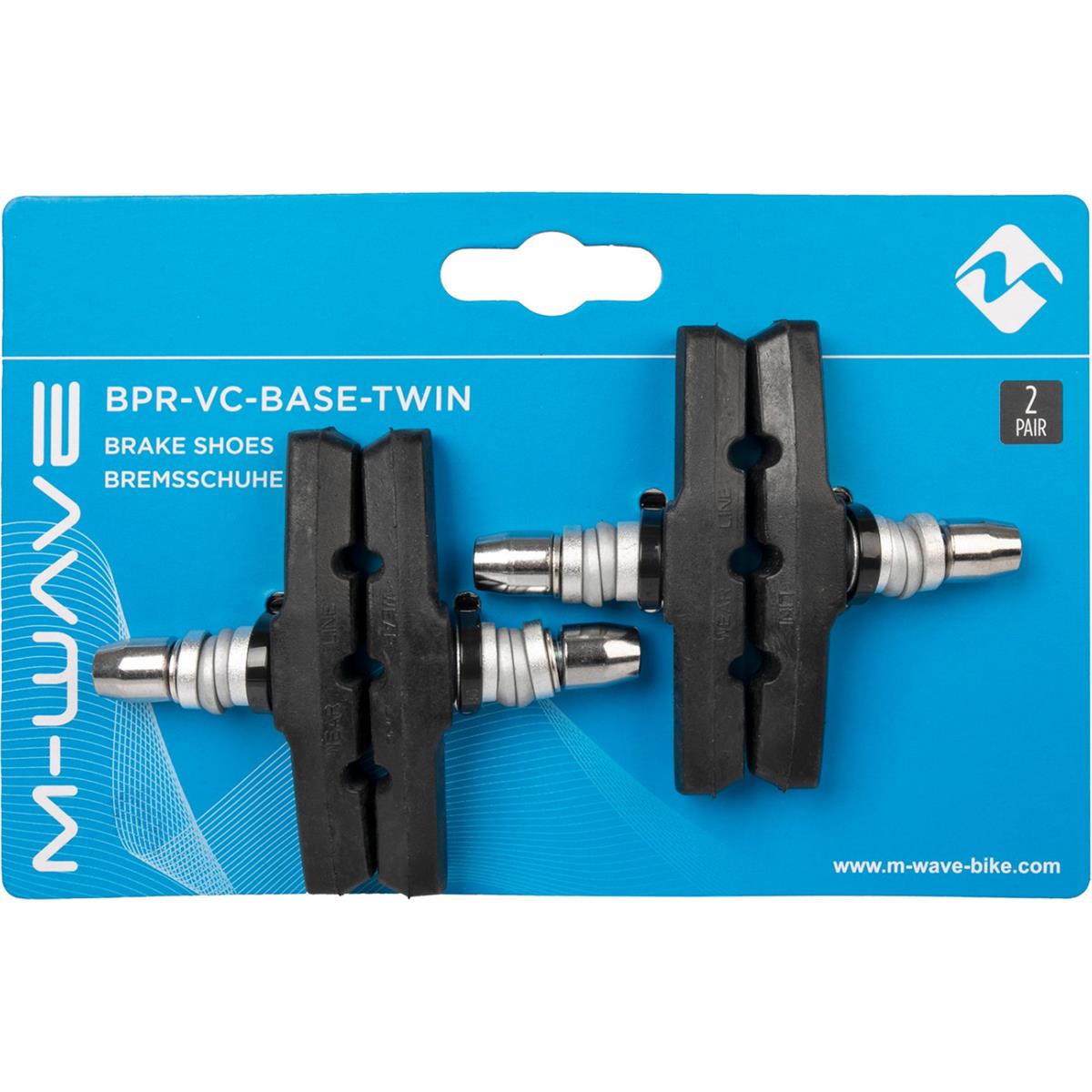 0887539037512 - V-Bremsbeläge 70mm symmetrisch schwarz 2 Paare BPR VC Base Twin mit Schrauben