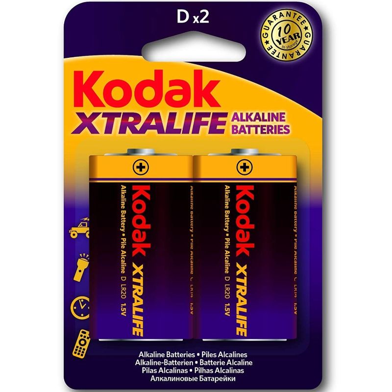0887930952056 - KODAK - XTRALIFE ALKALINE BATTERIES LR20 D LR20 15V 0887930952056 - KODAK - XTRALIFE ALKALINE BATTERIES LR20 D LR20 15V