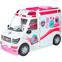 0887961628739 - Barbie 2-in-1 Krankenwagen aufklappbar Licht + Geräusche Spielset mit Zubehör