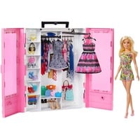 0887961716450 - Barbie Fashionistas Kleiderschrank mit Puppe Barbie Möbel Barbie Zubehör mehrfarbig