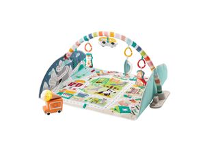 0887961809527 - Fisher-Price Jumbo Abenteuer Spieldecke mit Spielbogen Baby-Decke und Spielteppich