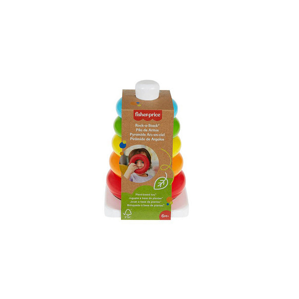 0887961902242 - Fisher Price Farbring Pyramide Stapelspielzeug mit Ringen GRF09 Stapelturm Baby Lernspielzeug