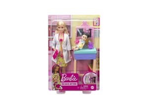 0887961918625 - Barbie Kinderärztin Puppe (blond) Spielset mit Kleinkind mehrfarbig