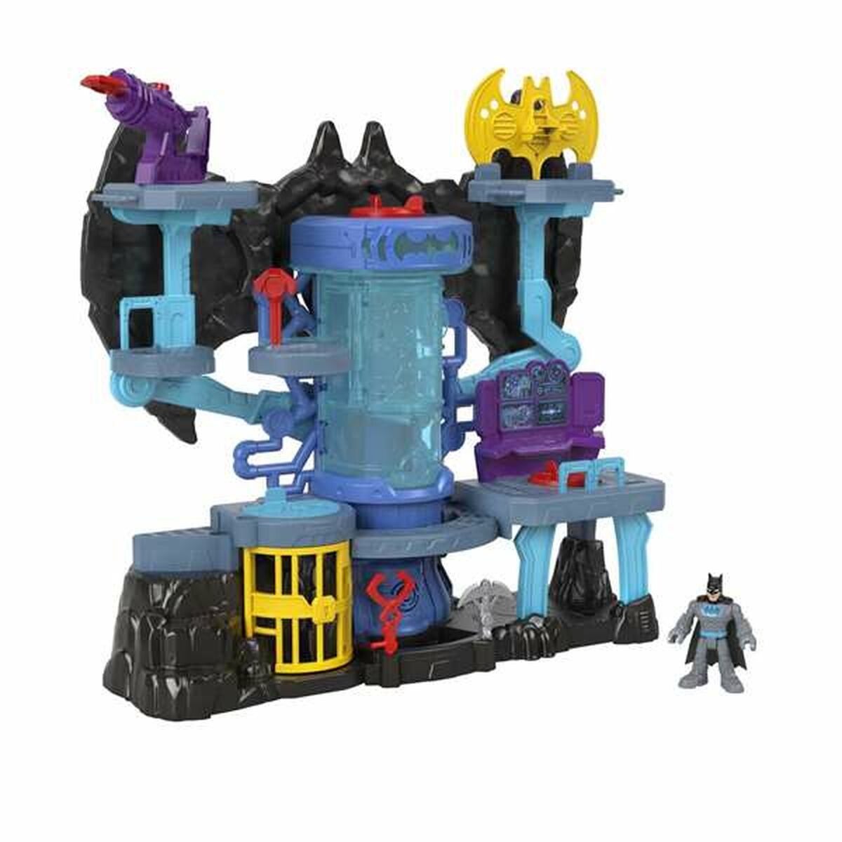 0887961980028 - Imaginext DC Super Friends Bat-Tech Batcave Spielset inkl Batman-Figur mehrfarbig