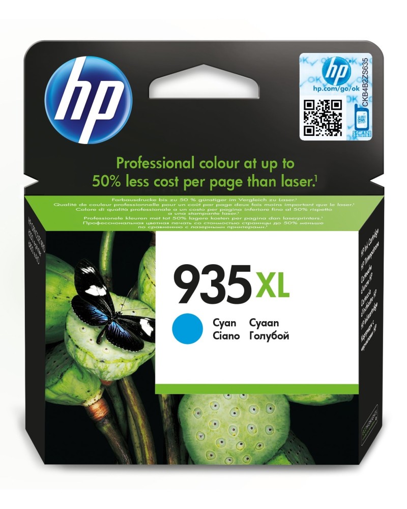 0888182034613 - Hewlett Packard 935XL High Yield Cyan Original Ink Cartridge (C2P24AEBGX)