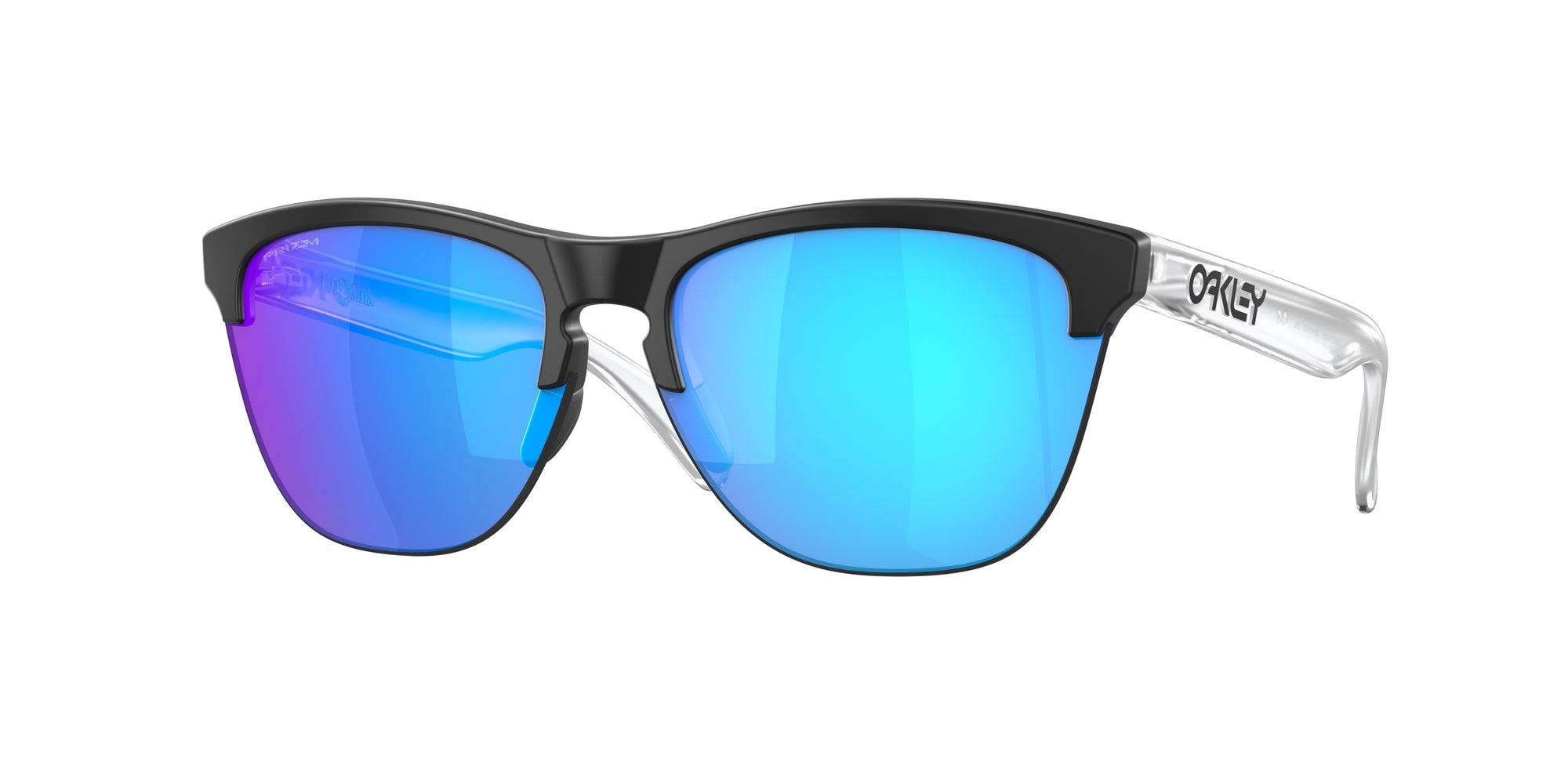 0888392326843 - Herren OO9374 Frogskins Lite 937402 Gläser SONNENBRILLEN Plastik Schwarz Prizm Saphir Rund Normal Prizm