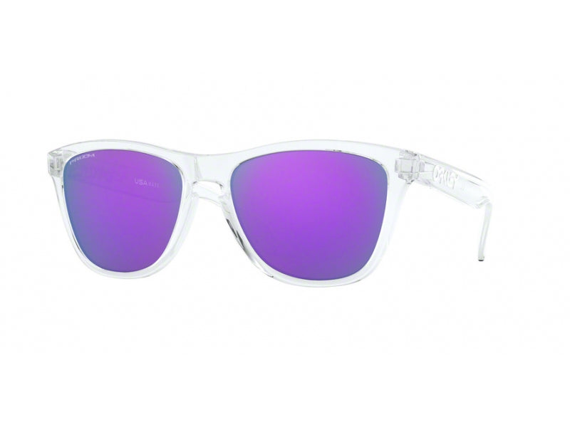 0888392454706 - Herren OO9013 FROGSKINS 9013H7 Gläser SONNENBRILLEN O_matter Transparent Violett Quadratisch Normal Prizm