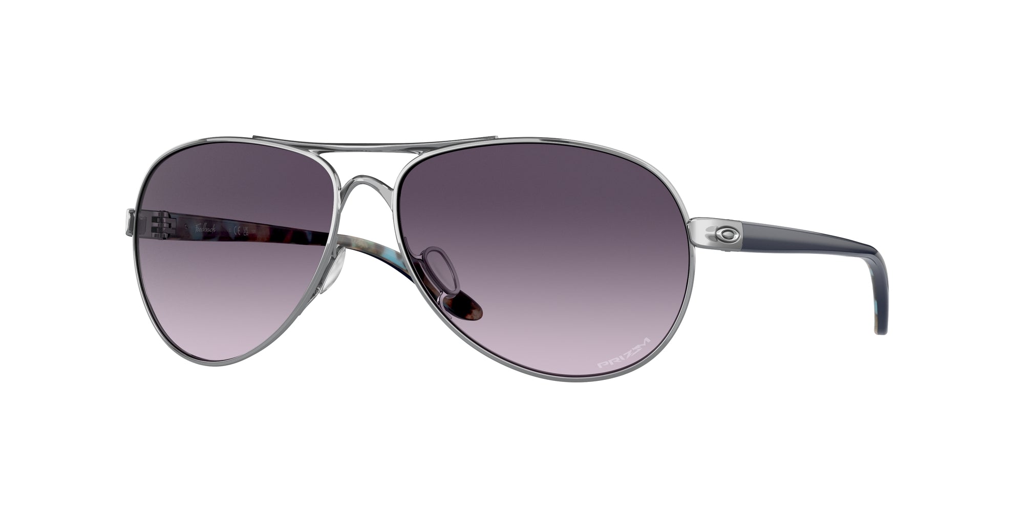 0888392489449 - Damen OO4079 Feedback 407940 Gläser SONNENBRILLEN Metall Silber Prizm Grey Gradient Pilot Normale Prizm