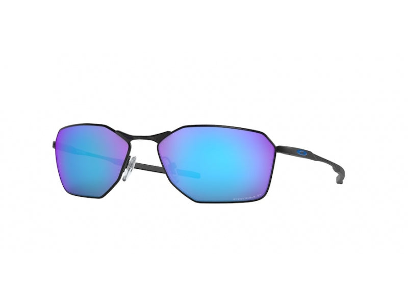 0888392497697 - Herren OO6047 SAVITAR 604705 Gläser SONNENBRILLEN Titan Schwarz Blau Quadratisch Polarisiert Prizm