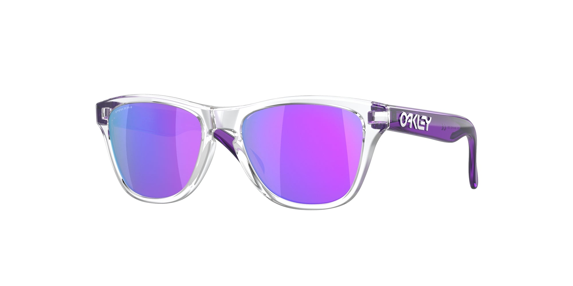 0888392588142 - Kind OJ9009 FROGSKINS XXS 900903 Gläser SONNENBRILLEN O_matter Transparent Violett Quadratisch Normal Prizm