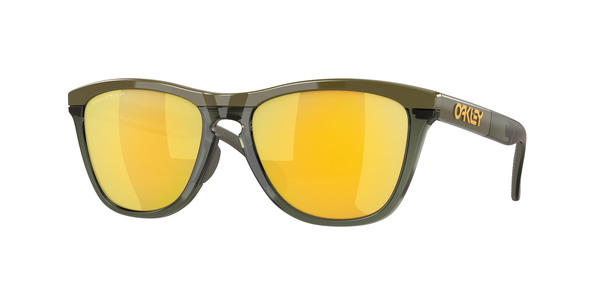 0888392611703 - Herren OO9284 Frogskins Range 928408 Gläser SONNENBRILLEN Plastik Grau PRIZM 24K polarisiert Rund Polarisiert Prizm