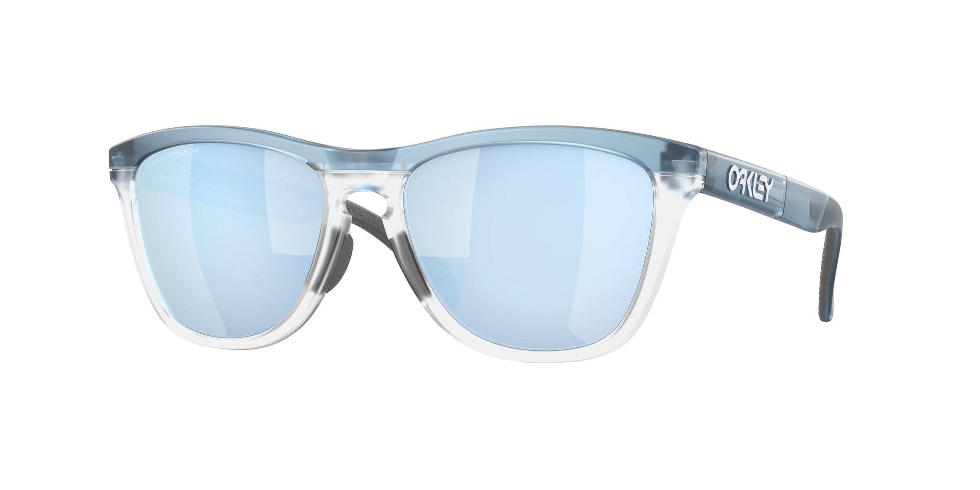 0888392611710 - Herren OO9284 Frogskins Range 928409 Gläser SONNENBRILLEN Plastik Transparent Prizm tiefes Wasser polarisiert Rund Polarisiert Prizm