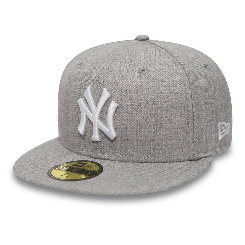 0888496780763 - New Era MLB Basic 59Fiftys Cap NY YANKEES Heather Grey White 0888496780763 - New Era MLB Basic 59Fiftys Cap NY YANKEES Heather Grey White