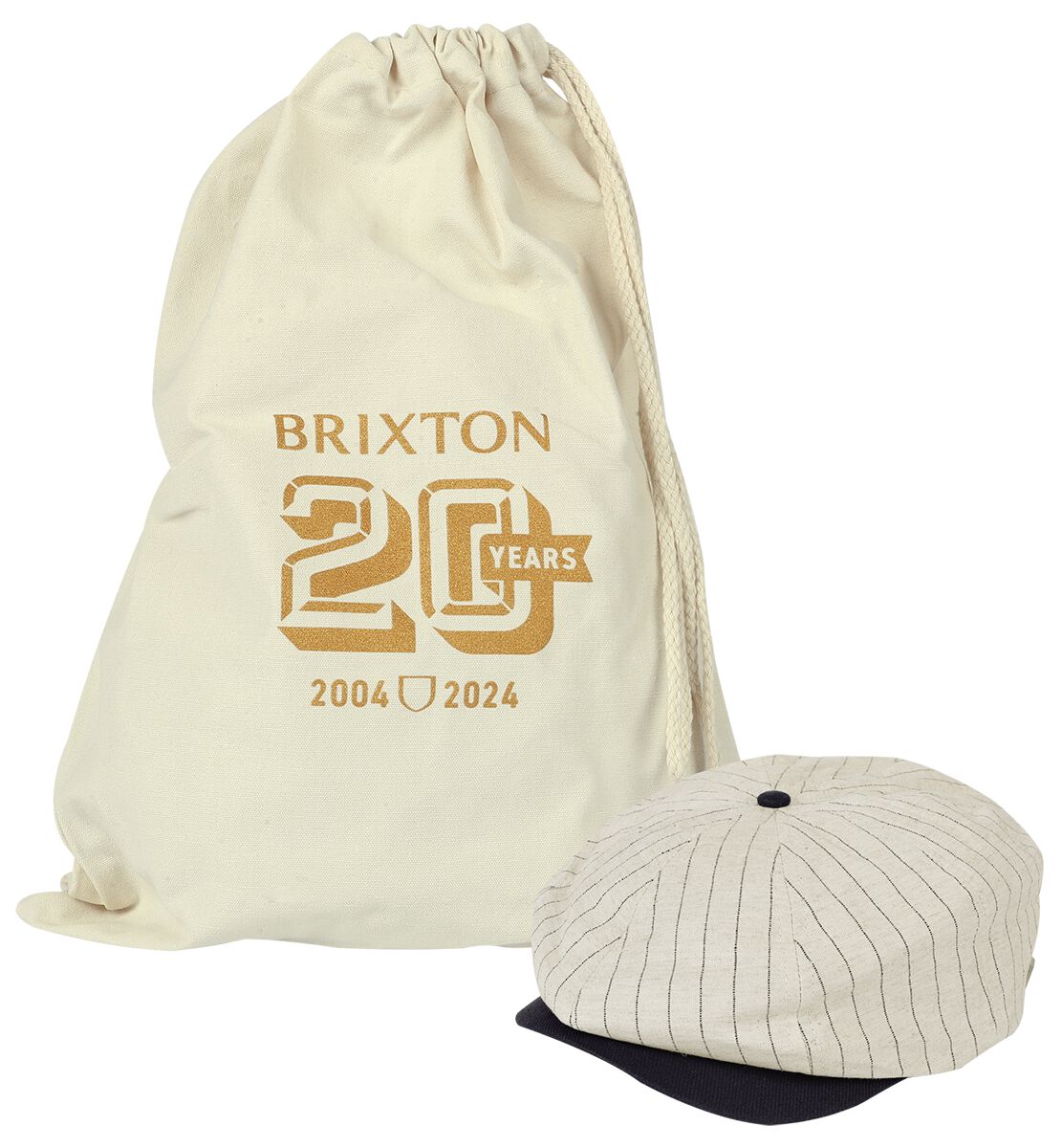 0888588930779 - Brixton 20th Anniversary Brood Snap Cap Mütze creme