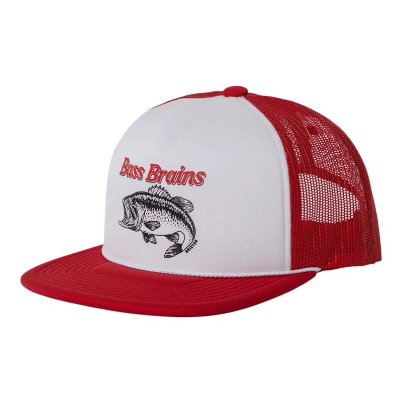 0888588961544 - Brixton Bass Brains Fishing Team Trucker Hat Cap rot 0888588961544 - Brixton Bass Brains Fishing Team Trucker Hat Cap rot