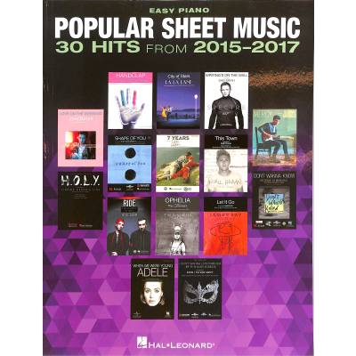 0888680679835 - Popular sheet music - 30 hits from 2015-2017