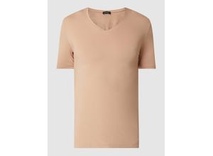 0888721348706 - HANRO Unterhemd Kurzarm V-Ausschnitt für Herren beige XL