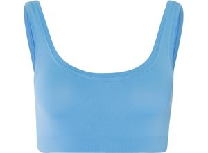 0888721515900 - HANRO Touch Feeling Bustier breite Träger atmungsaktiv für Damen blau S