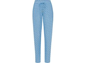 0888721517836 - HANRO Sleep & Lounge Schlafanzug-Hose Tapered Fit lang für Damen blau M