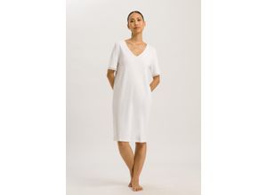 0888721519137 - HANRO Rosa Sleepshirt Kurzarm Knielänge für Damen weiß M