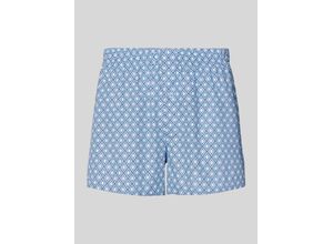 0888721533171 - HANRO Fancy Woven Boxershorts Gummibund für Herren blau XL