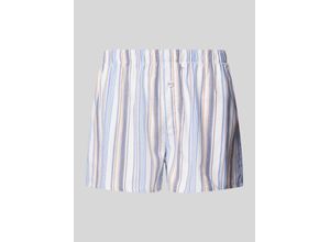 0888721533317 - HANRO Fancy Woven Boxershorts Streifen Gummibund für Herren mehrfarbig L