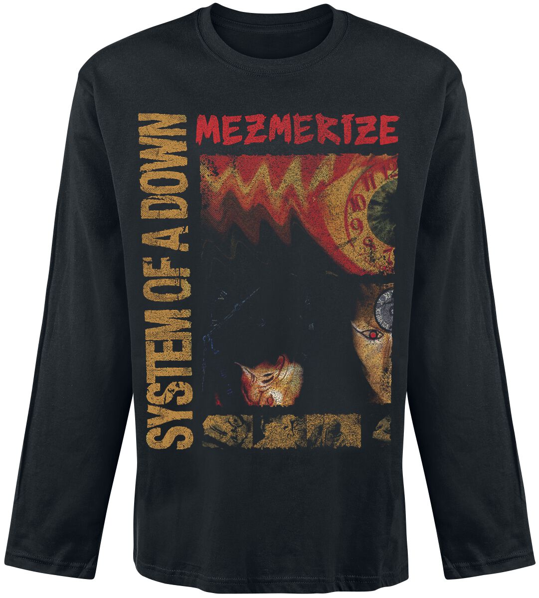 0889198299539 - Mesmerizing Waves Langarmshirt schwarz in S