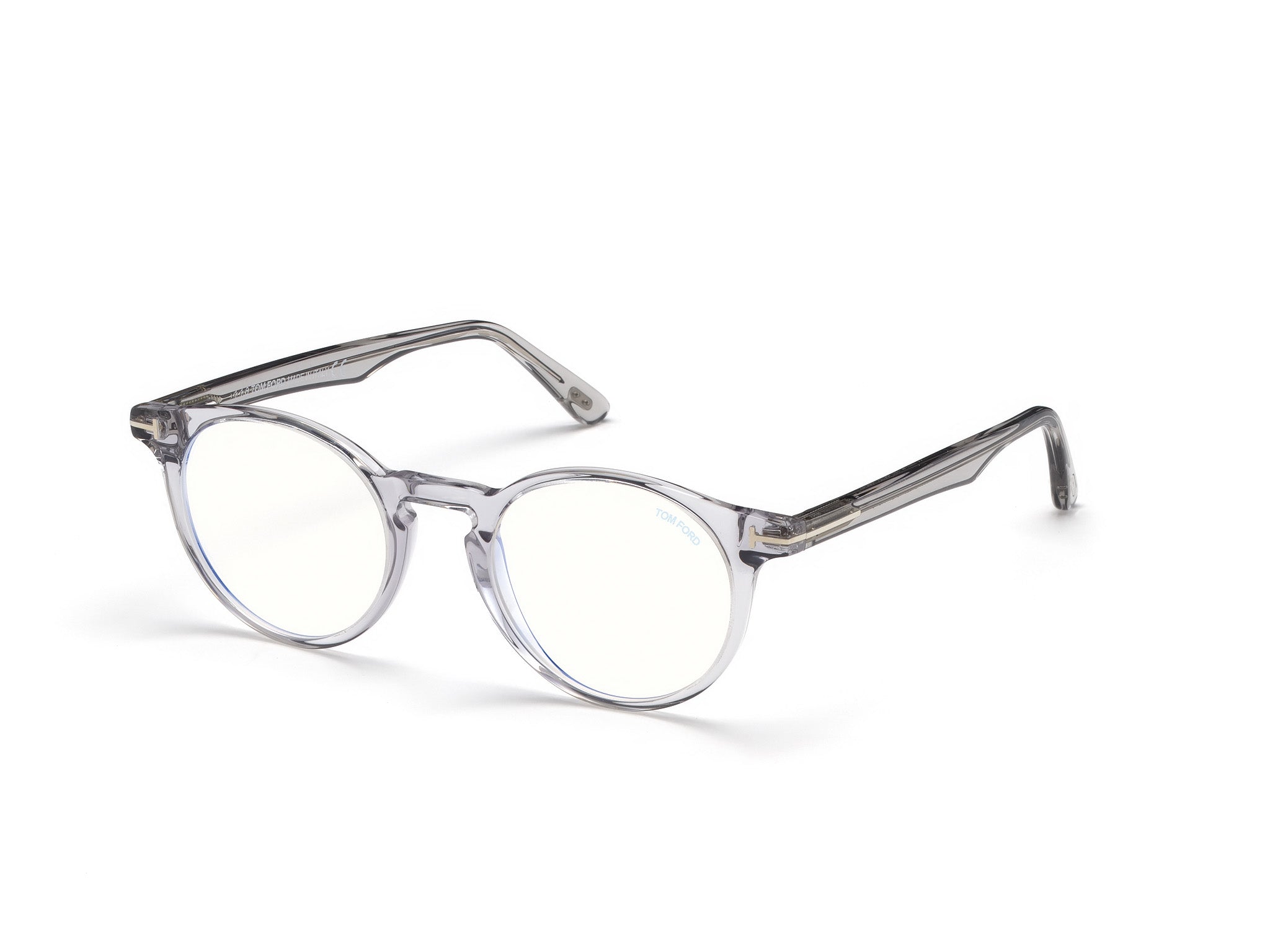 0889214015235 - TOM FORD Unisex FT5557-B 020 Rahmen von BRILLEN Acetat Grau  Kreisel Blaues Antilicht