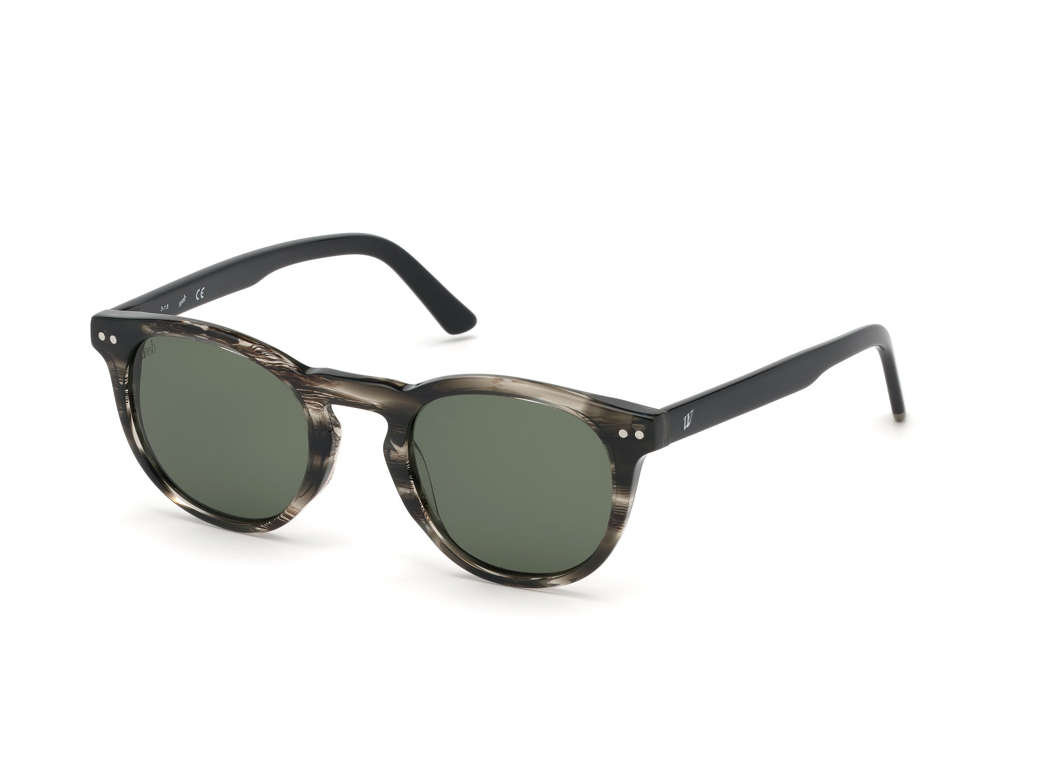 0889214017284 - Unisex WE0251 20n Gläser SONNENBRILLEN Acetat Grau Grün Rund Normal