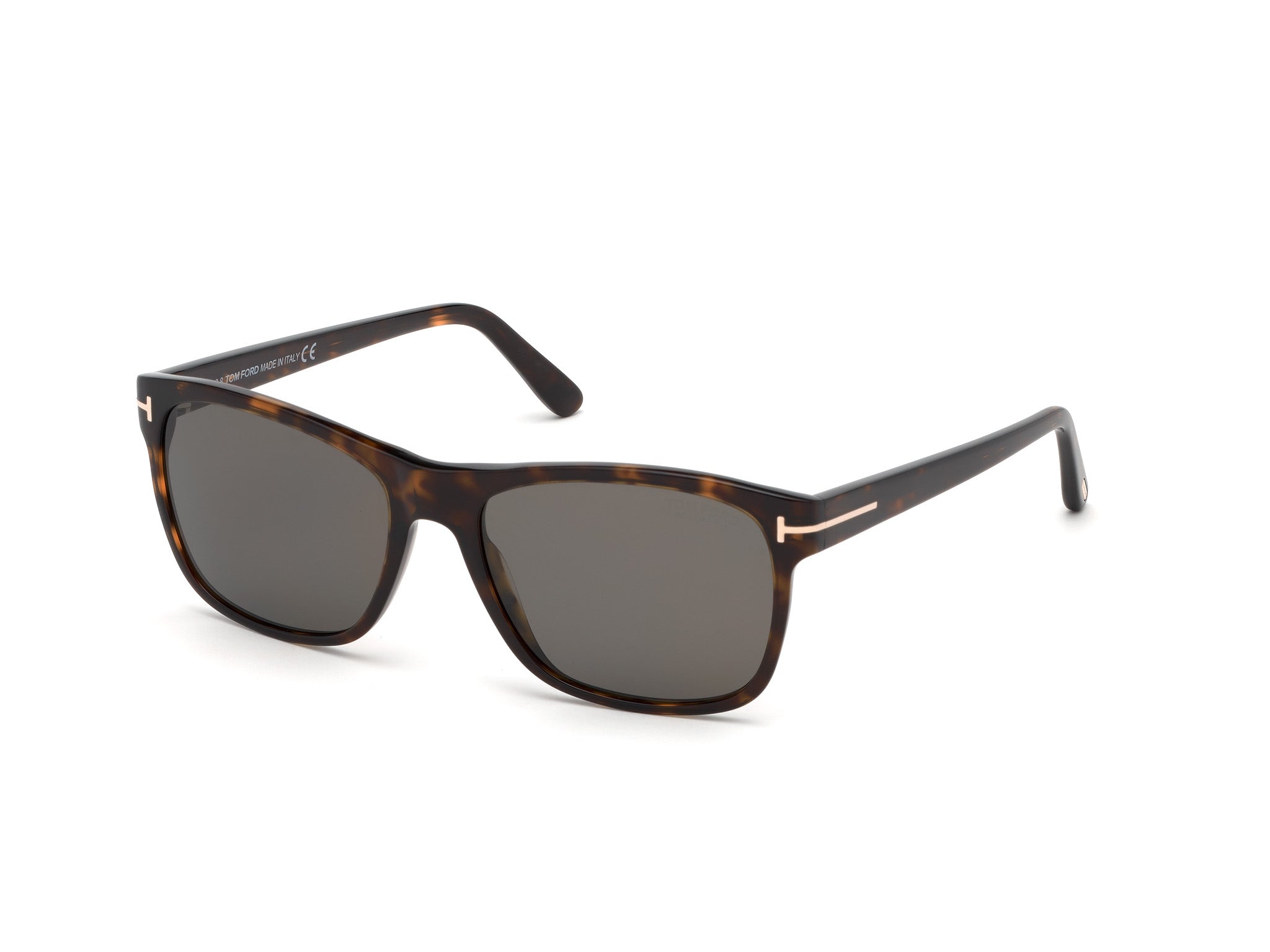 0889214028501 - TOM FORD Herren Ft0698 Giulio 52d Gläser SONNENBRILLEN Acetat Dunkler Havanna Rauch Geometrisch Polarisiert