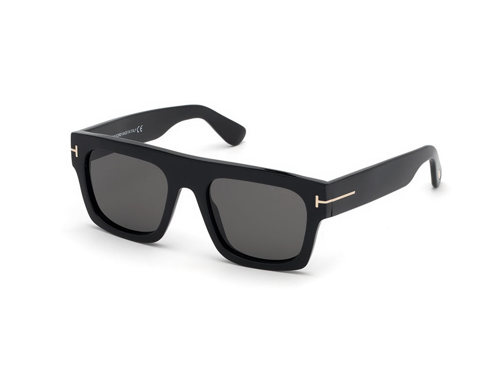 0889214029614 - TOM FORD Herren FT0711 FAUSTO 01A Gläser SONNENBRILLEN Acetat Schwarz Grau Quadratisch Normal