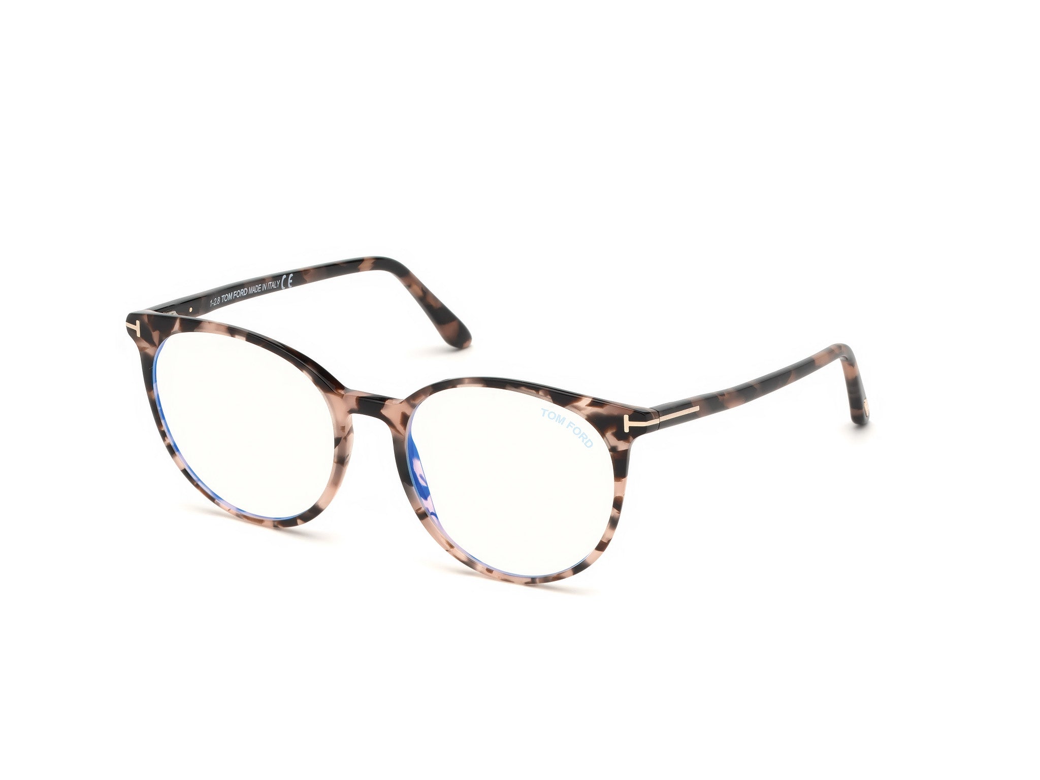 0889214042538 - TOM FORD Damen FT5575-B 54 Rahmen von BRILLEN Acetat Havanna  Rund Normal