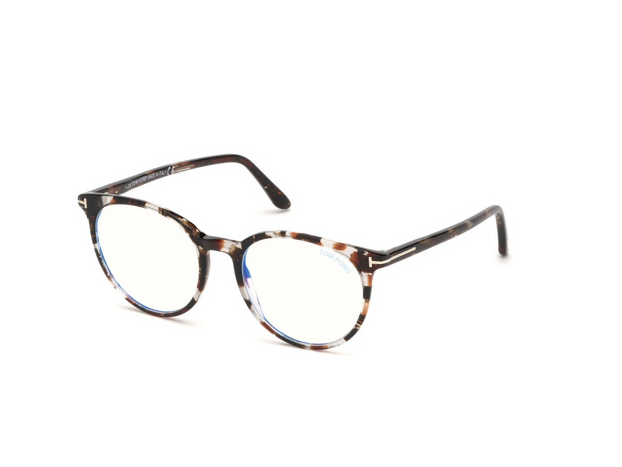 0889214042545 - TOM FORD Damen FT5575-B 55 Rahmen von BRILLEN Acetat Havanna  Rund Normal