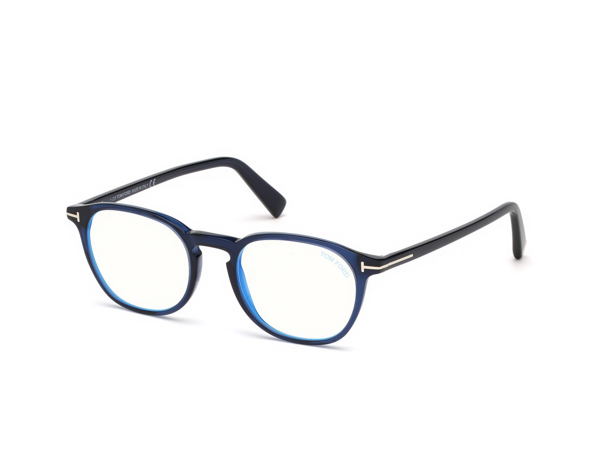 0889214046154 - TOM FORD Unisex FT5583-B 90 Rahmen von BRILLEN Acetat Blau  Geometrisch Normal