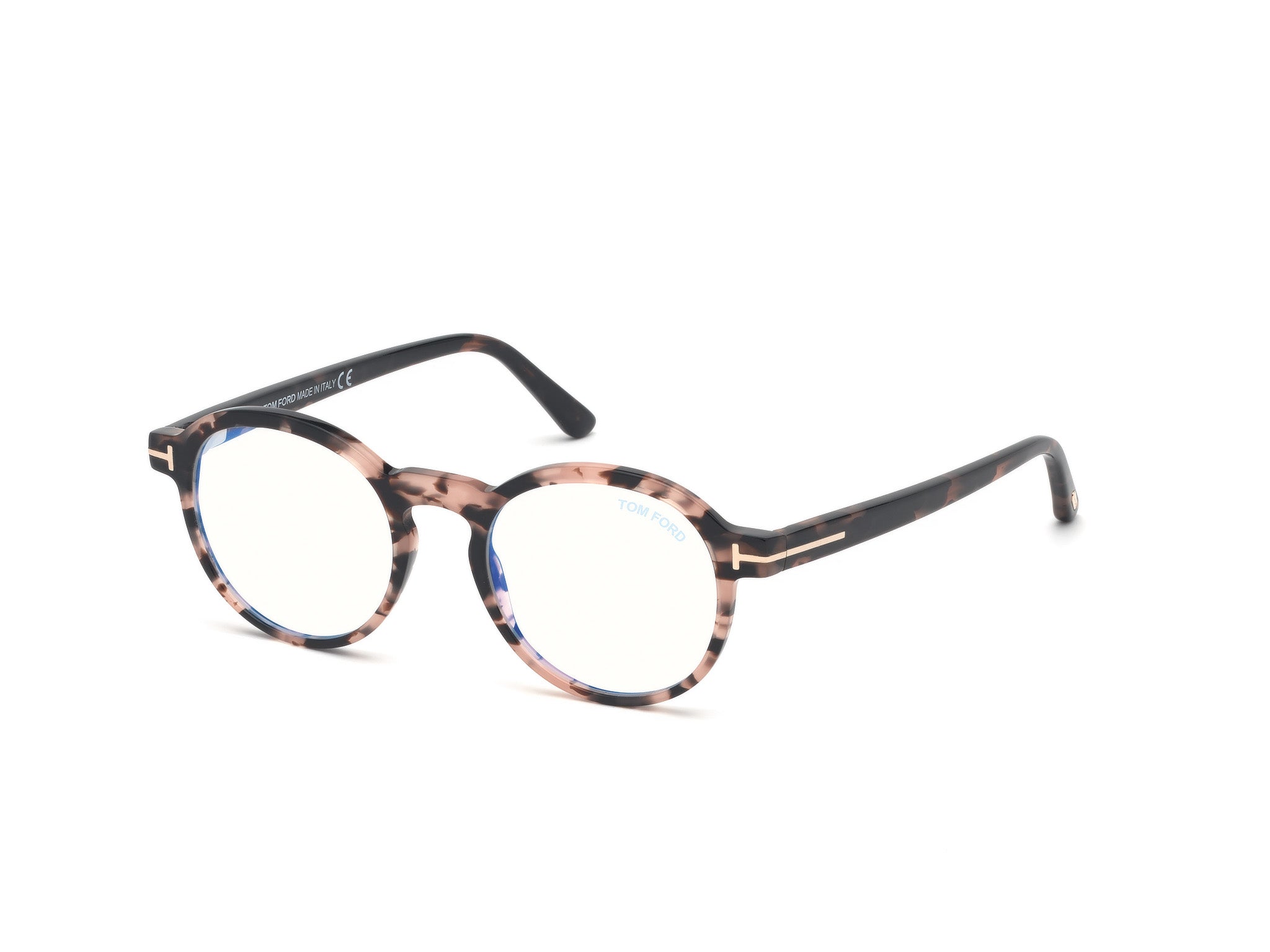 0889214062802 - TOM FORD Unisex FT5606-B 55 Rahmen von BRILLEN Acetat Havanna  Rund Normal Blaues Anti -Licht - für PC