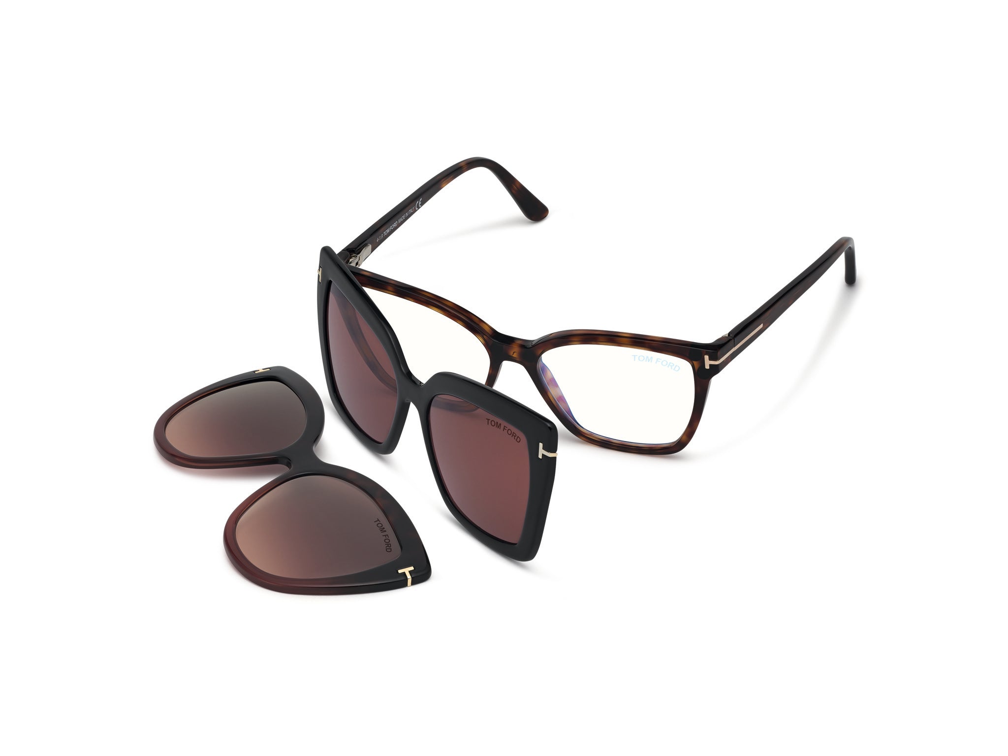 0889214072344 - TOM FORD Damen FT5641-B 54 Rahmen von BRILLEN Acetat Havanna  Quadratisch Normal