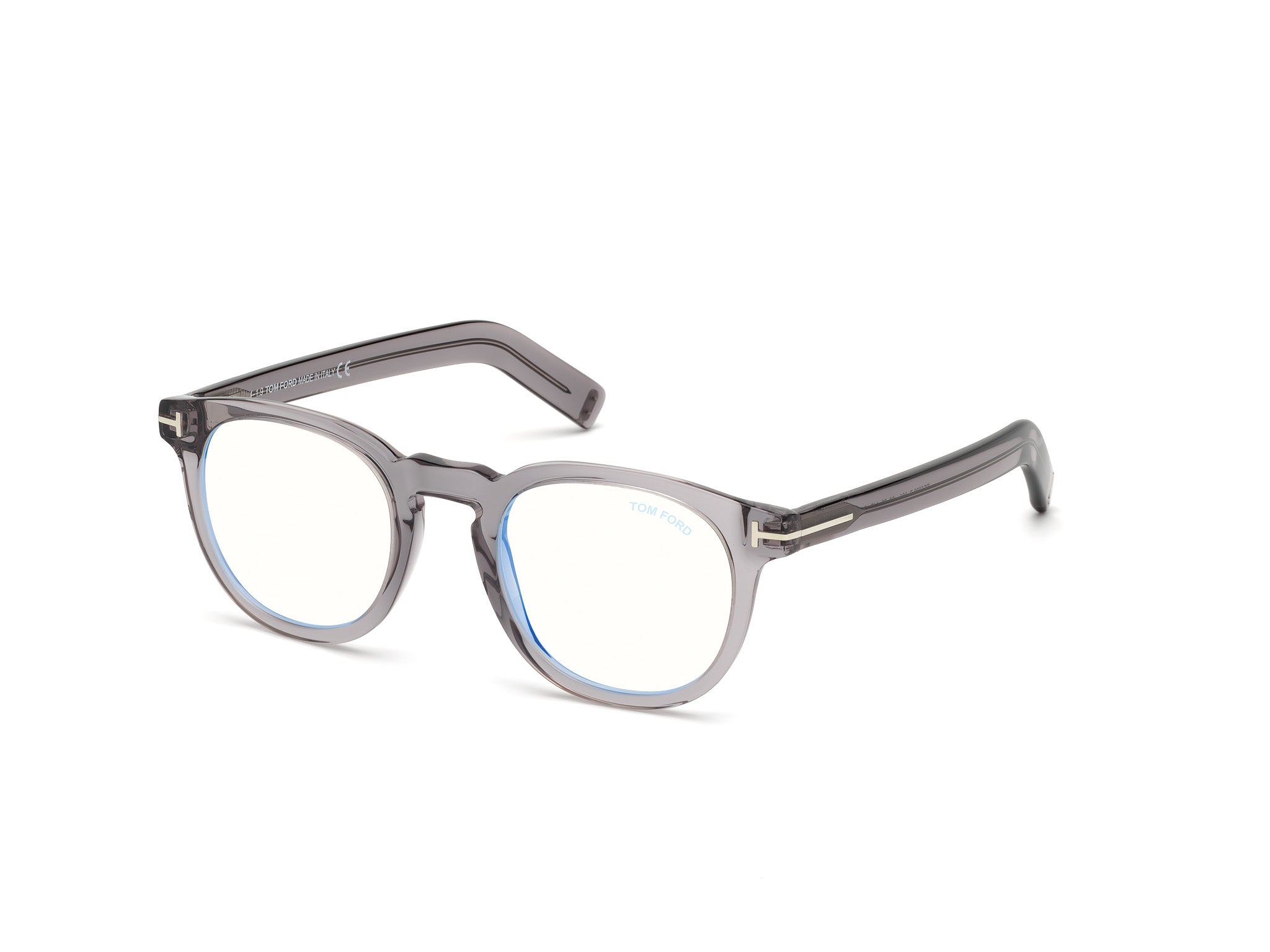 0889214075611 - TOM FORD Mann Ft5629 020 Rahmen von BRILLEN Acetat Grau  Kreisel Blaues Antilicht