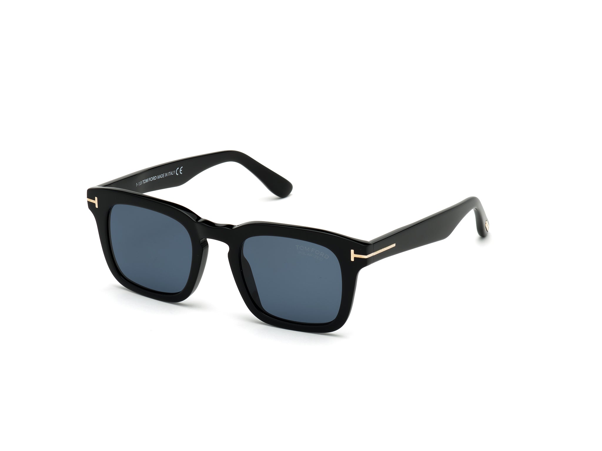 0889214095893 - TOM FORD Herren FT0751 DAX 01V Gläser SONNENBRILLEN Acetat Schwarz Blau Quadratisch Polarisiert