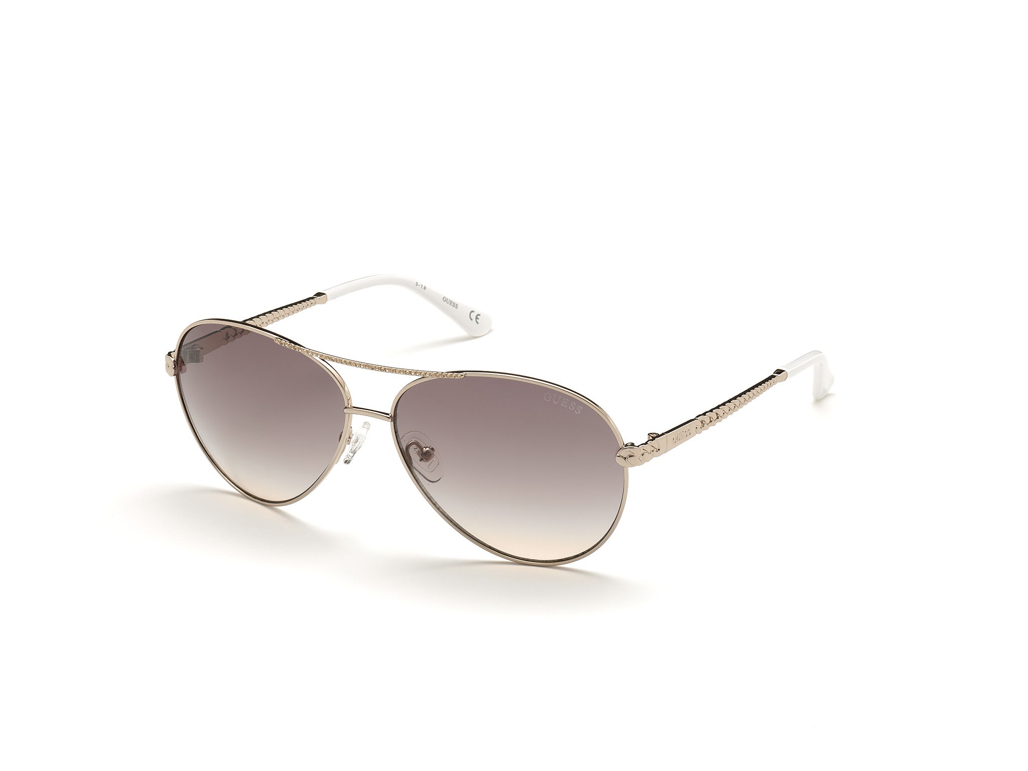 0889214101112 - Damen GU7470-S 28E Gläser SONNENBRILLEN Metall Rosa Gold Braun Pilot Normal 0889214101112 - Damen GU7470-S 28E Gläser SONNENBRILLEN Metall Rosa Gold Braun Pilot Normal