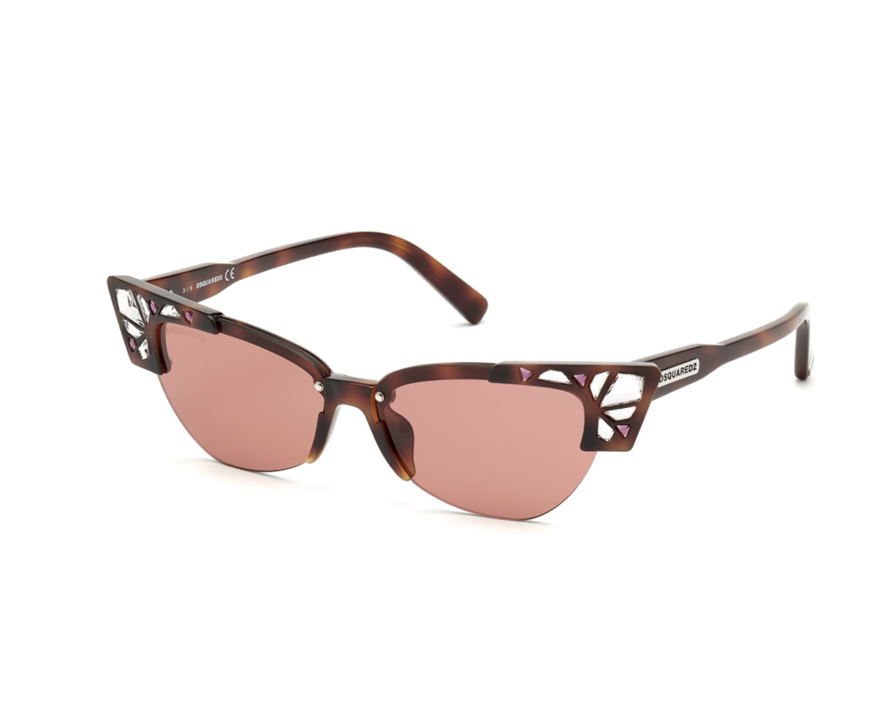 0889214103055 - Damen DQ0341 Bella 52s Gläser SONNENBRILLEN Steckdose Acetat Havanna Bordeaux Cat Eye Normal