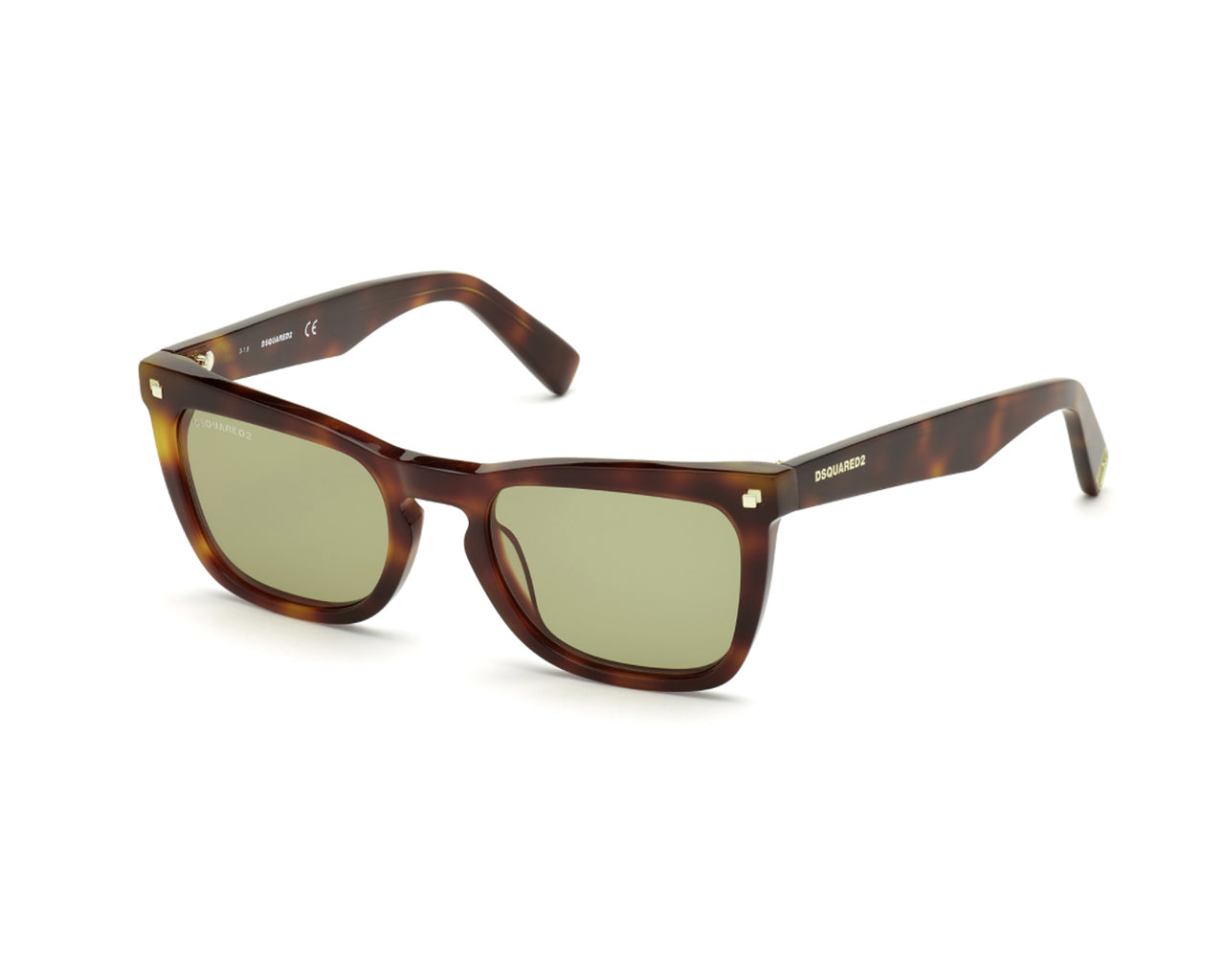 0889214103475 - Unisex DQ0340 CAT 52N Gläser SONNENBRILLEN Steckdose Acetat Havanna Grün Quadratisch Normal