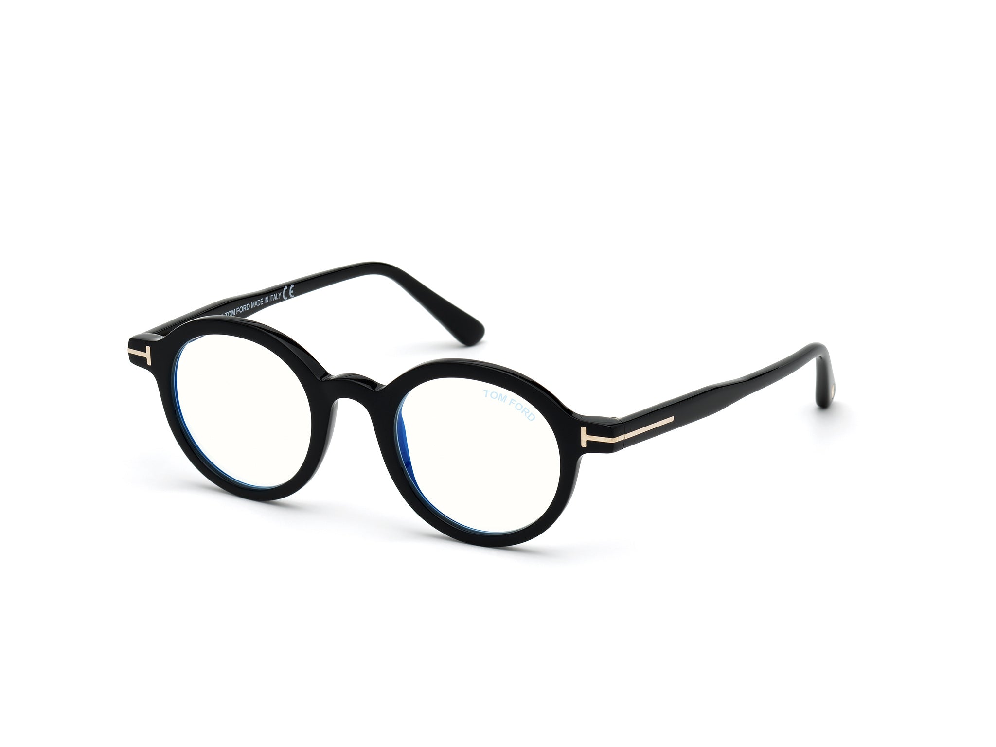 0889214137944 - TOM FORD Unisex FT5664-B 001 Rahmen von BRILLEN Acetat Schwarz  Kreisel Blaues Antilicht