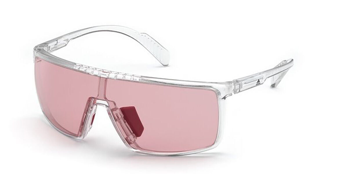 0889214171061 - Unisex SP0004 27S Gläser SONNENBRILLEN Plastik Transparent Rosa Maske Photochromatisch