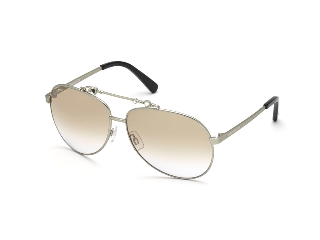 0889214176523 - Damen DQ0356 59f Gläser SONNENBRILLEN Steckdose Metall Beige Braun Pilot Normal Schattiert