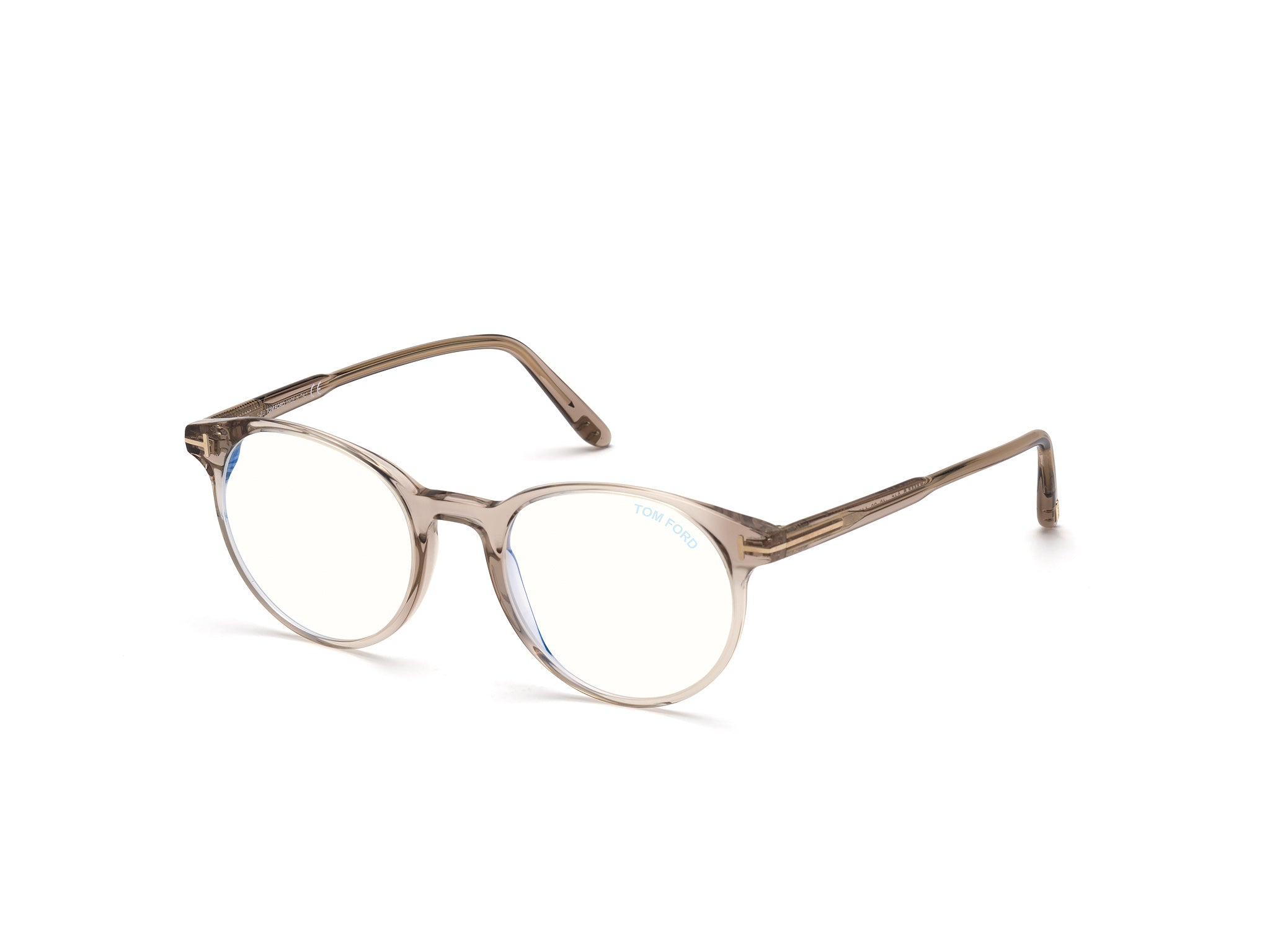 0889214181534 - TOM FORD Mann FT5695-B 045 Rahmen von BRILLEN Acetat Hellbraun  Kreisel Blaues Antilicht Blaues Anti -Licht - für PC