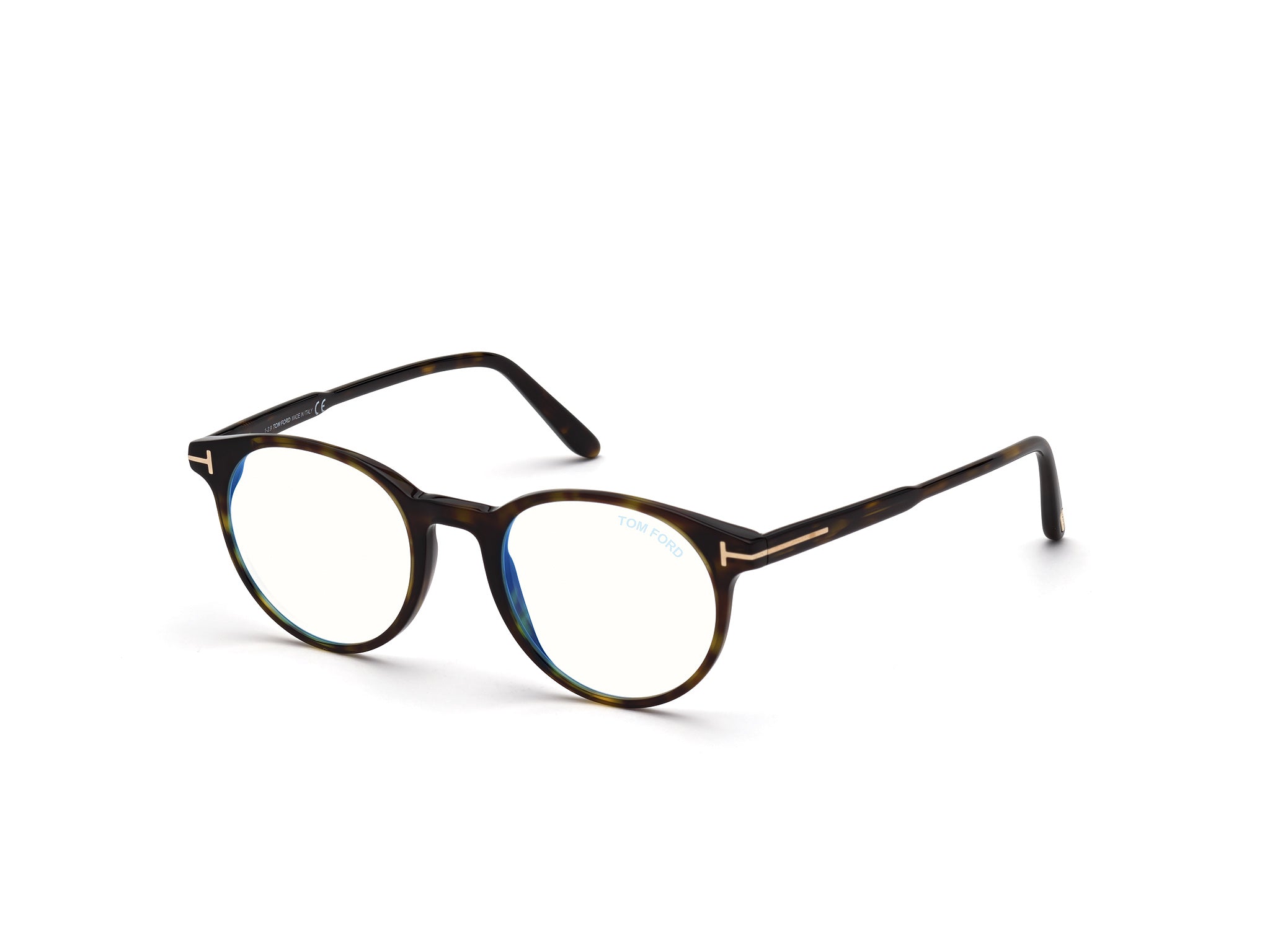 0889214181541 - TOM FORD Herren FT5695-B 52 Rahmen von BRILLEN Acetat Havanna  Rund Normal