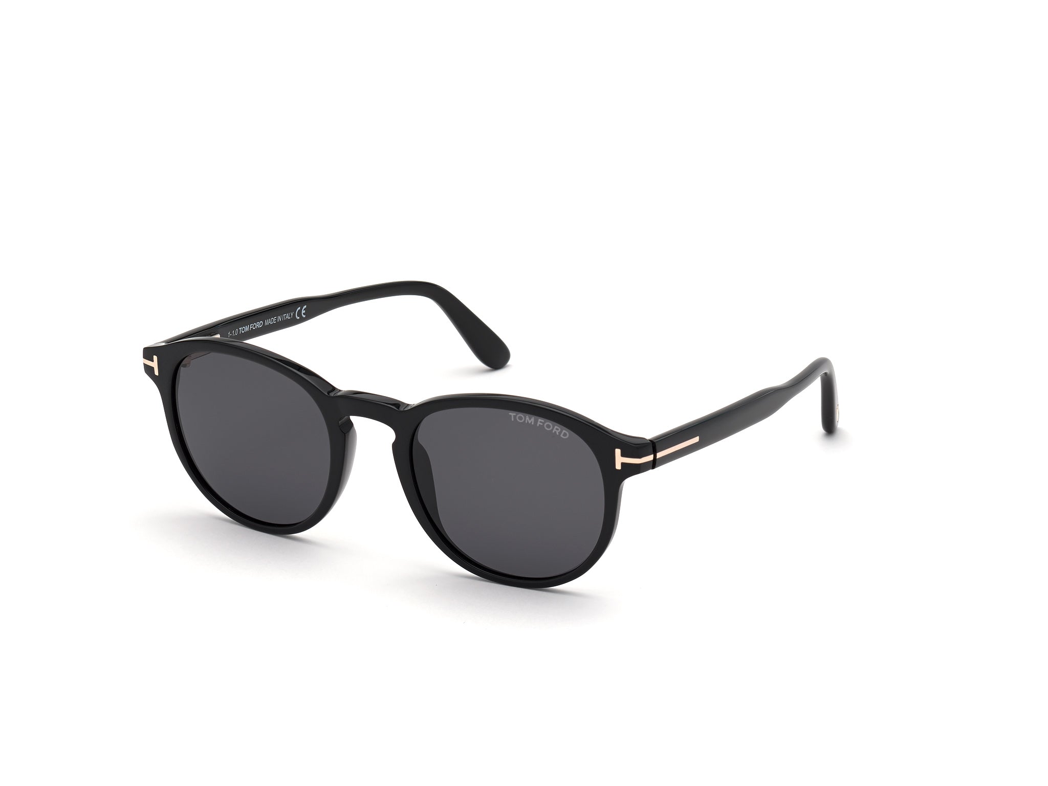 0889214218872 - TOM FORD Mann Ft0834 Dante 01a Gläser SONNENBRILLEN Acetat Schwarz Rauch Kreisel Normal