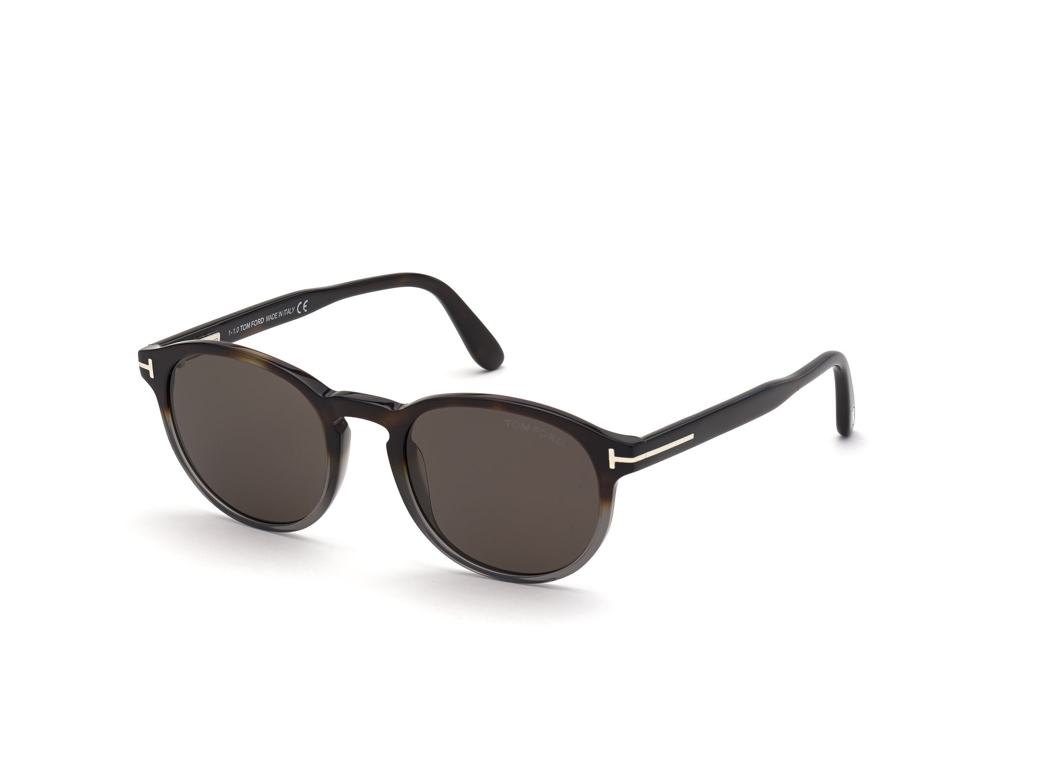 0889214218919 - TOM FORD Herren Ft0834 Dante 56a Gläser SONNENBRILLEN Acetat Dunkler Havanna Rauch Rund Normal